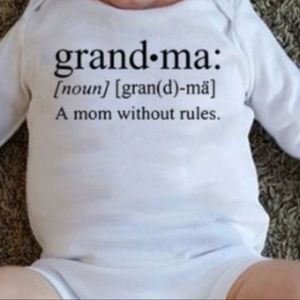 0-3 month onesie for grandmas!